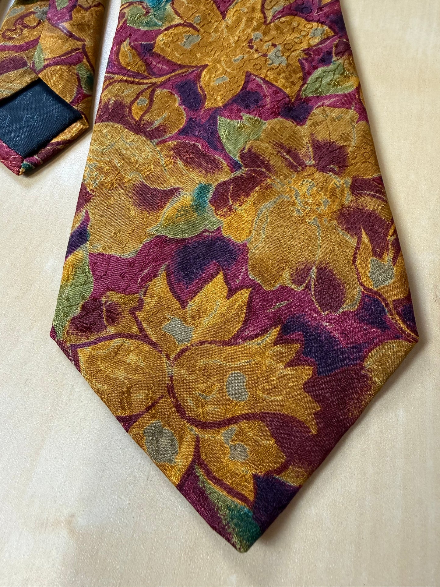 Cravatta Fendi vintage floreale jacquard