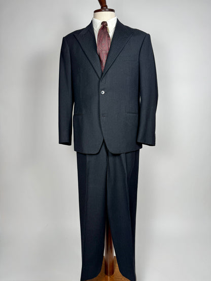 Completo sartoriale anni ‘50/‘60 monopetto revers a lancia - tg. 50 corta