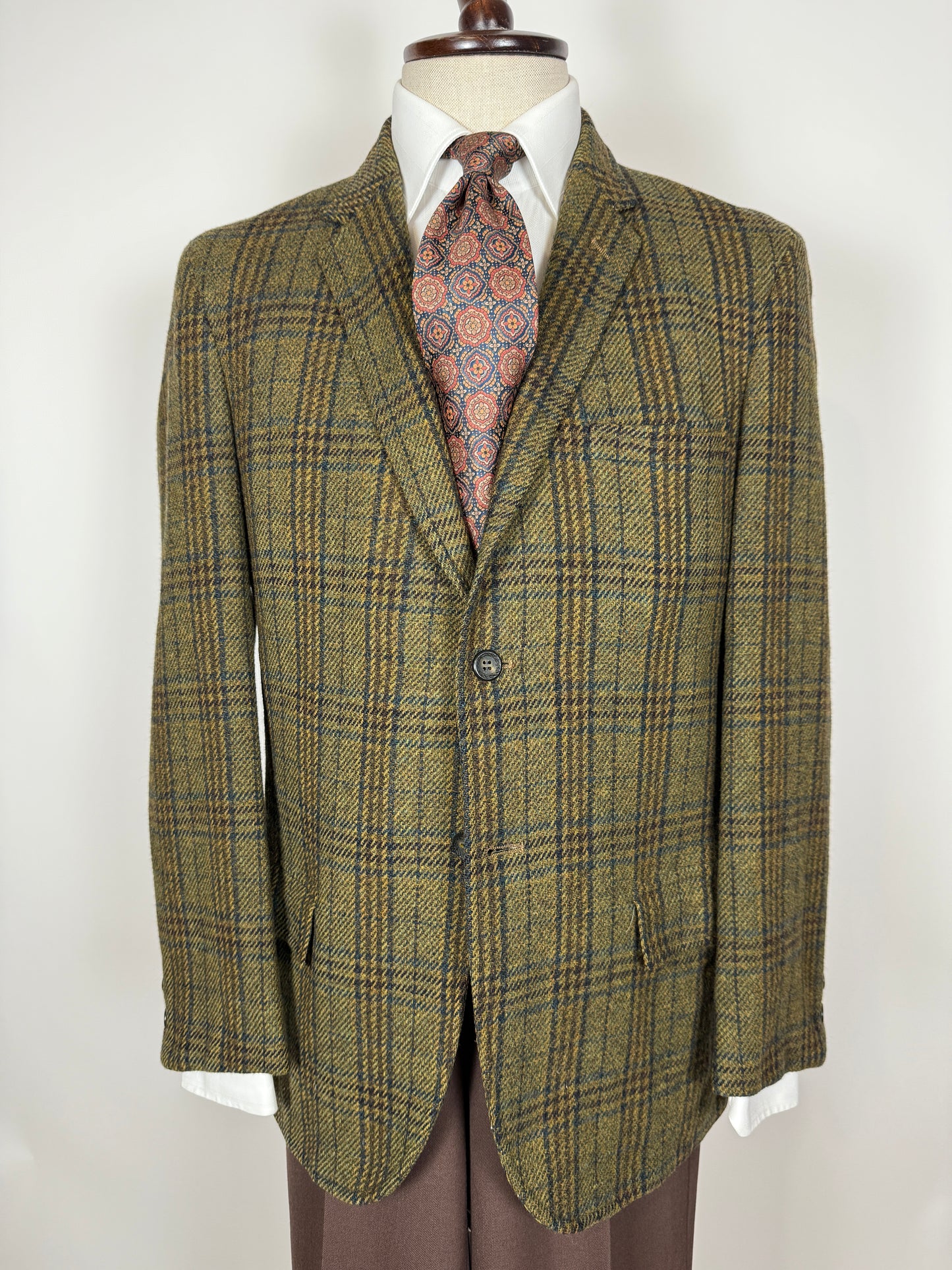 Giacca americana in tweed verde anni ‘60 - tg. 48/50
