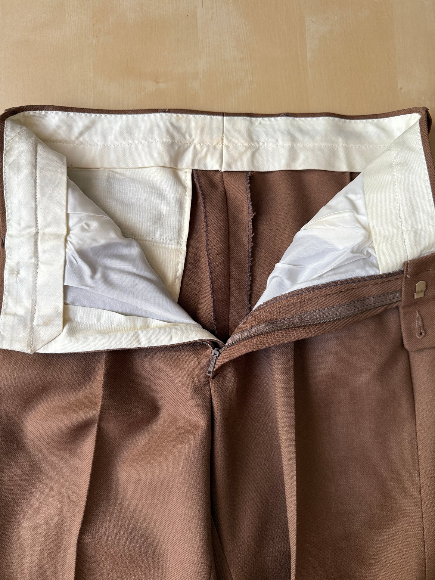 Completo 3 pezzi Marzotto anni ‘70/'80 color cammello (NOS) - tg. 42