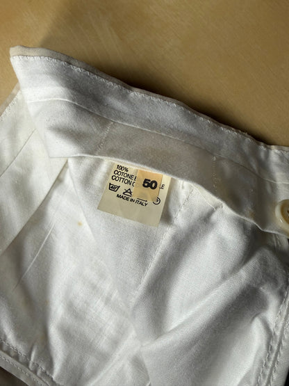 Pantaloni 100% cotone panna anni ‘80 (NOS) - tg. 50
