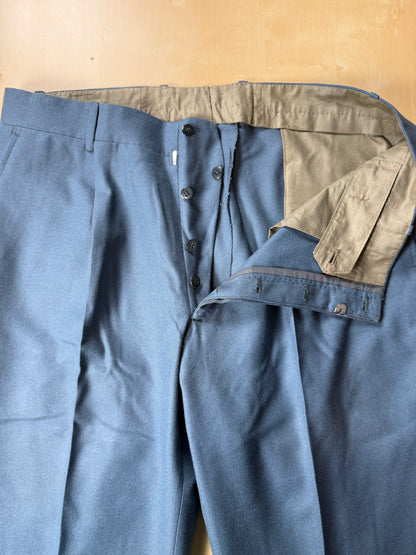 Pantaloni sartoriali anni ‘50/‘60 flanella color ottanio - tg. 52