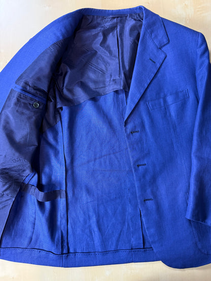 Completo sartoriale F. Di Marco lino irlandese blu (doppio pantalone) - tg. 52 corta