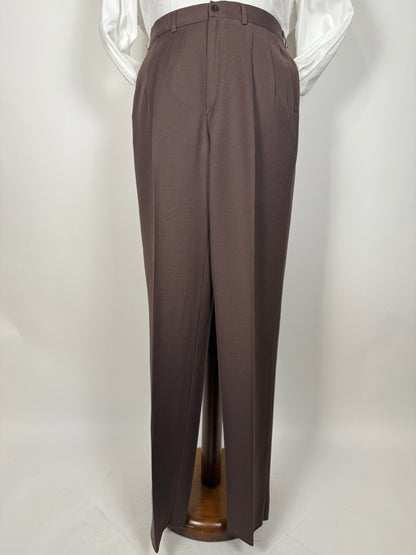 Pantaloni anni ‘70/‘80 in cavalry twill marrone (NOS) - tg. 46/48