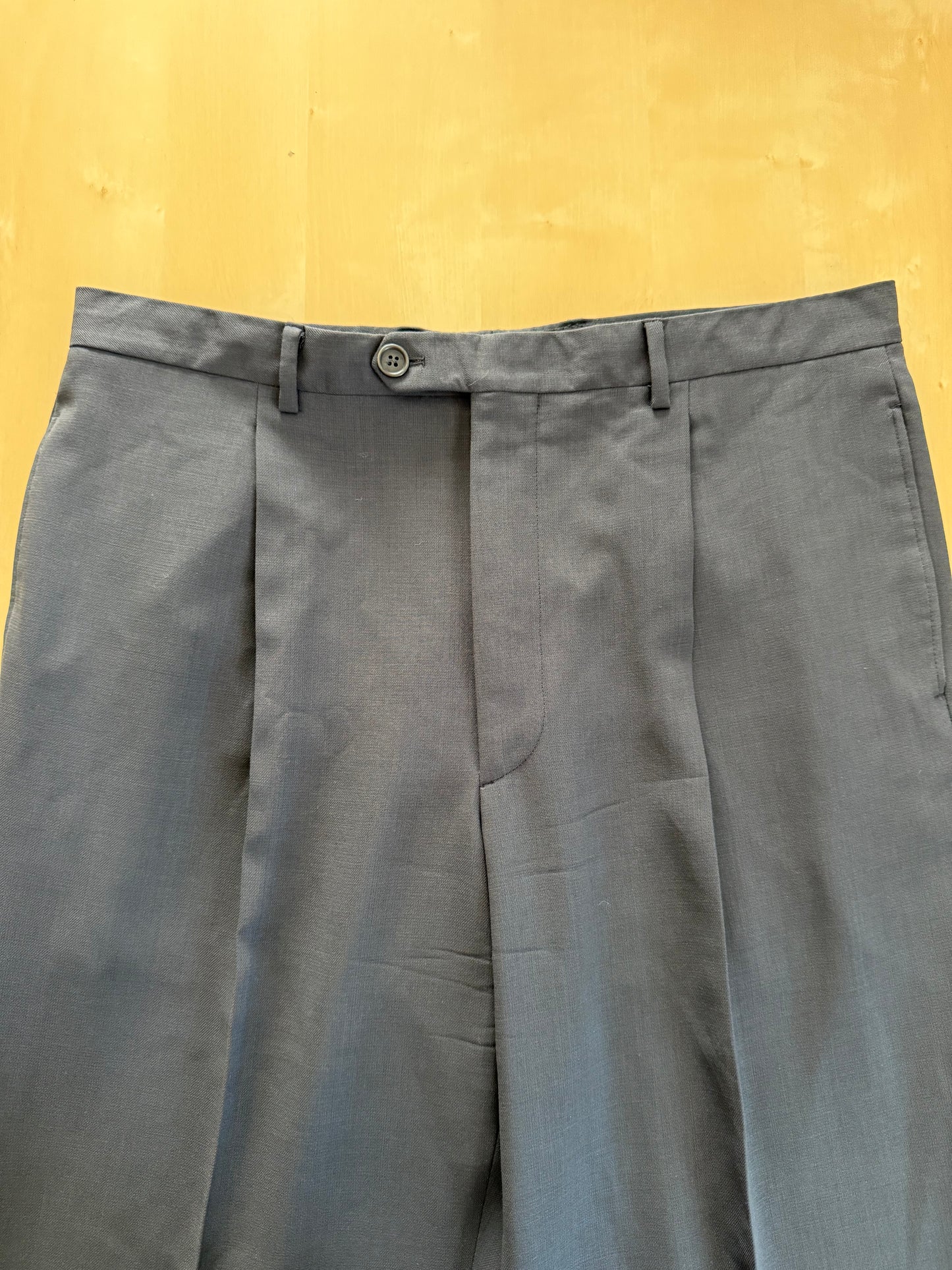 Completo Armani anni '90 fresco lana grigio petrolio - tg. 54
