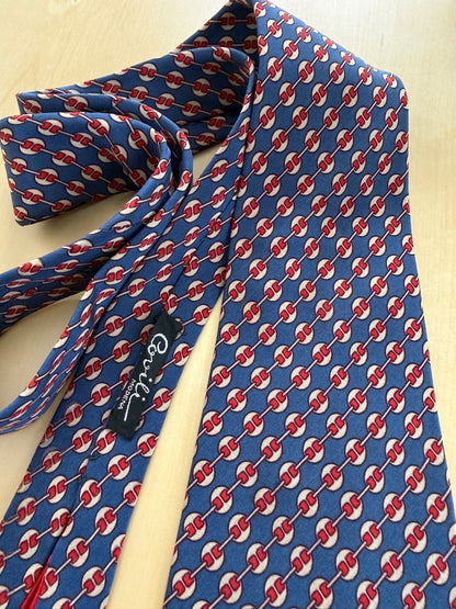 Cravatta Yves Saint Laurent anni ‘70 fantasia diagonale