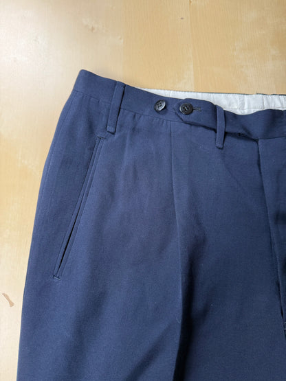 Pantaloni sartoriali anni ‘70 twill pettinato blu - tg. 50