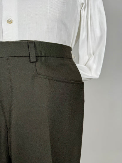 Pantaloni flanella verde/cachi anni ‘90 (NOS) - tg. 50