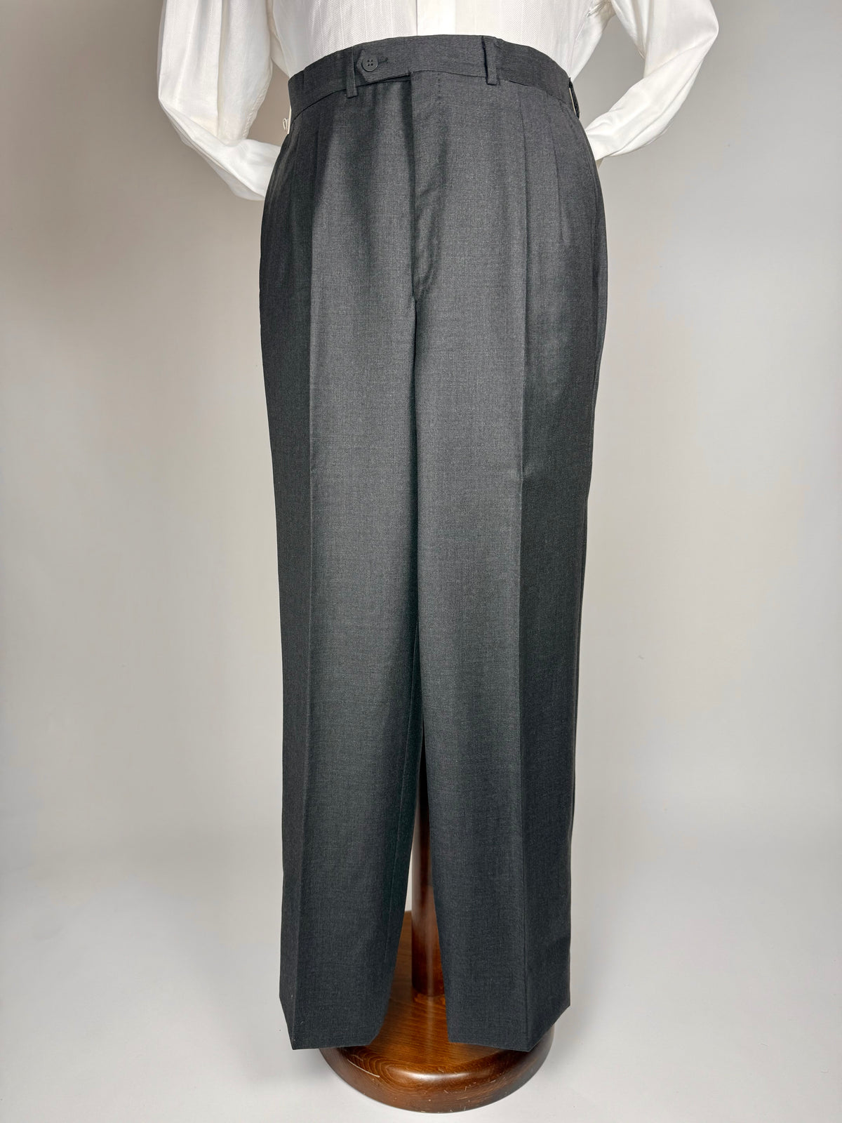 Pantaloni anni '80 flanella pettinata antracite - tg. 48/50