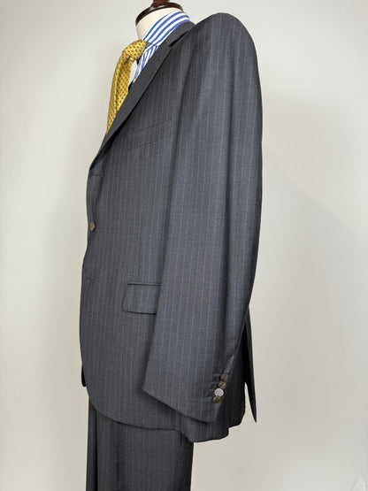 Completo Yves Saint Laurent anni ‘90 grigio gessato - tg. 54/56