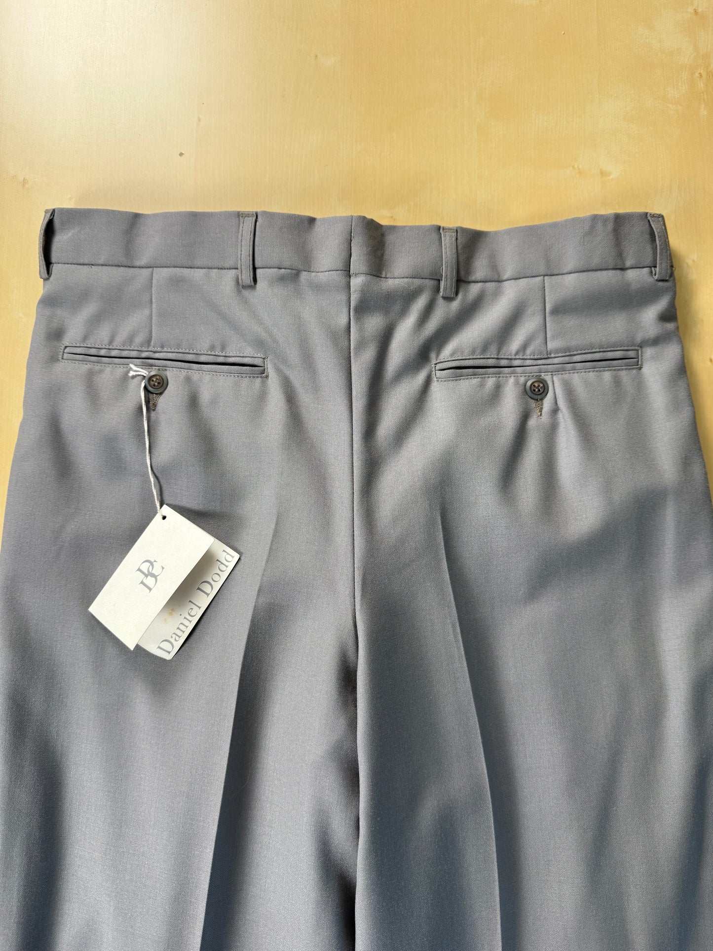 Pantaloni fresco lana verde-grigio anni '80 (NOS) - tg. 50