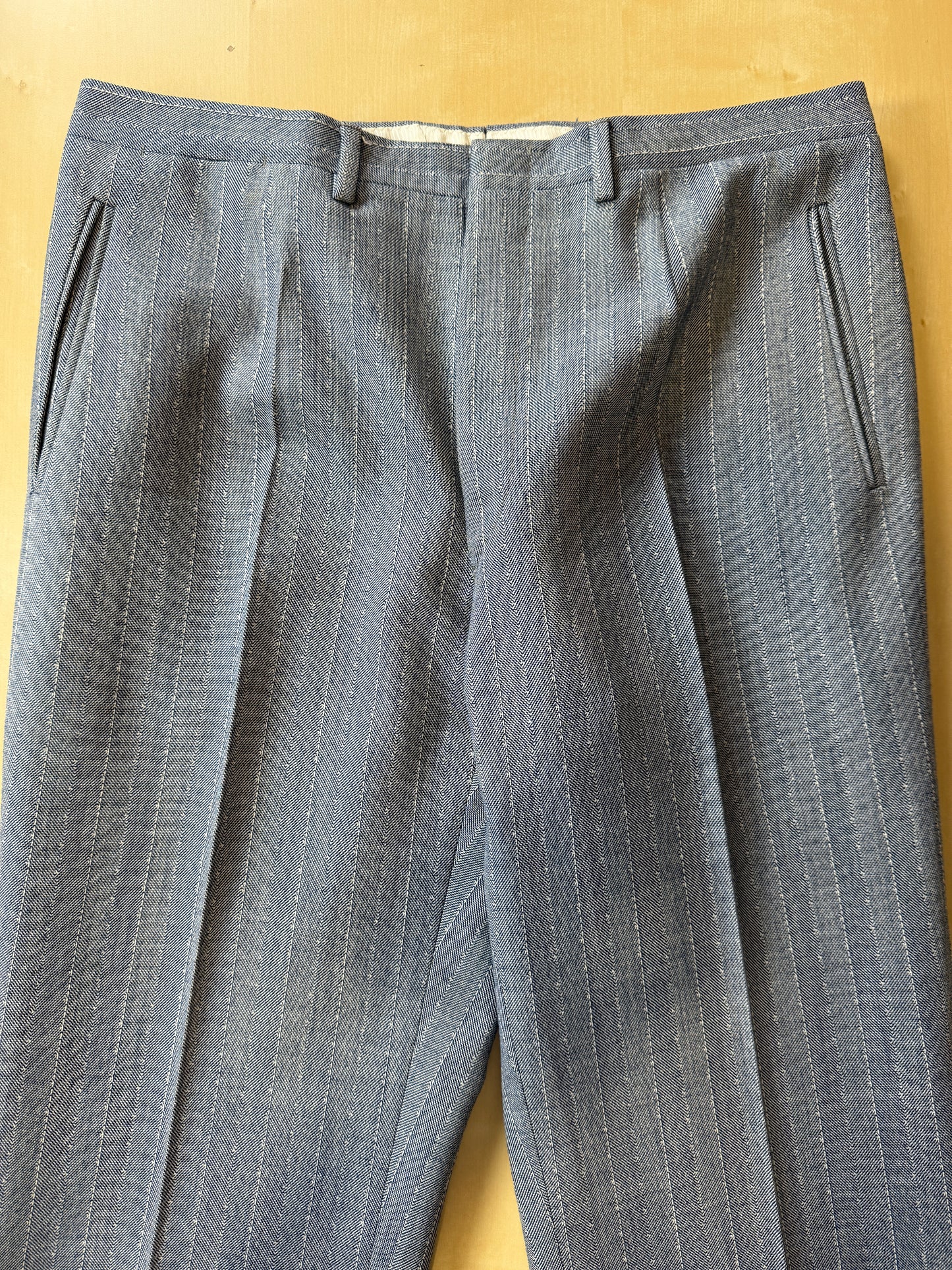 Completo anni ‘60 in grisaglia blu spinato - tg. 48