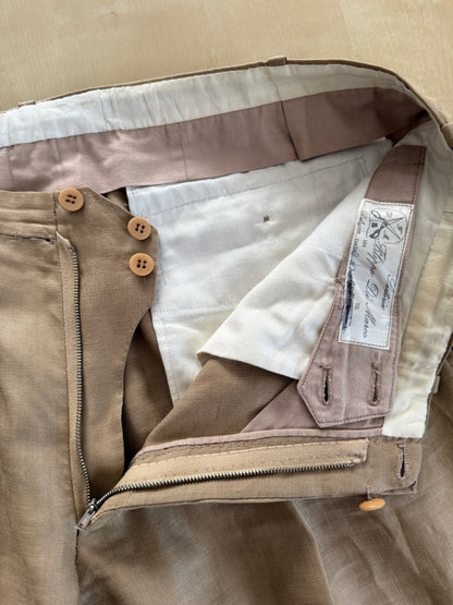 Completo sartoriale F. Di Marco lino irlandese beige - tg. 52 corta