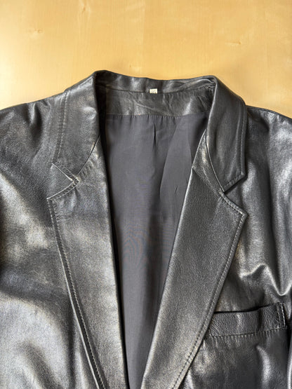 Giacca blazer in pelle anni ‘80 - tg. 50