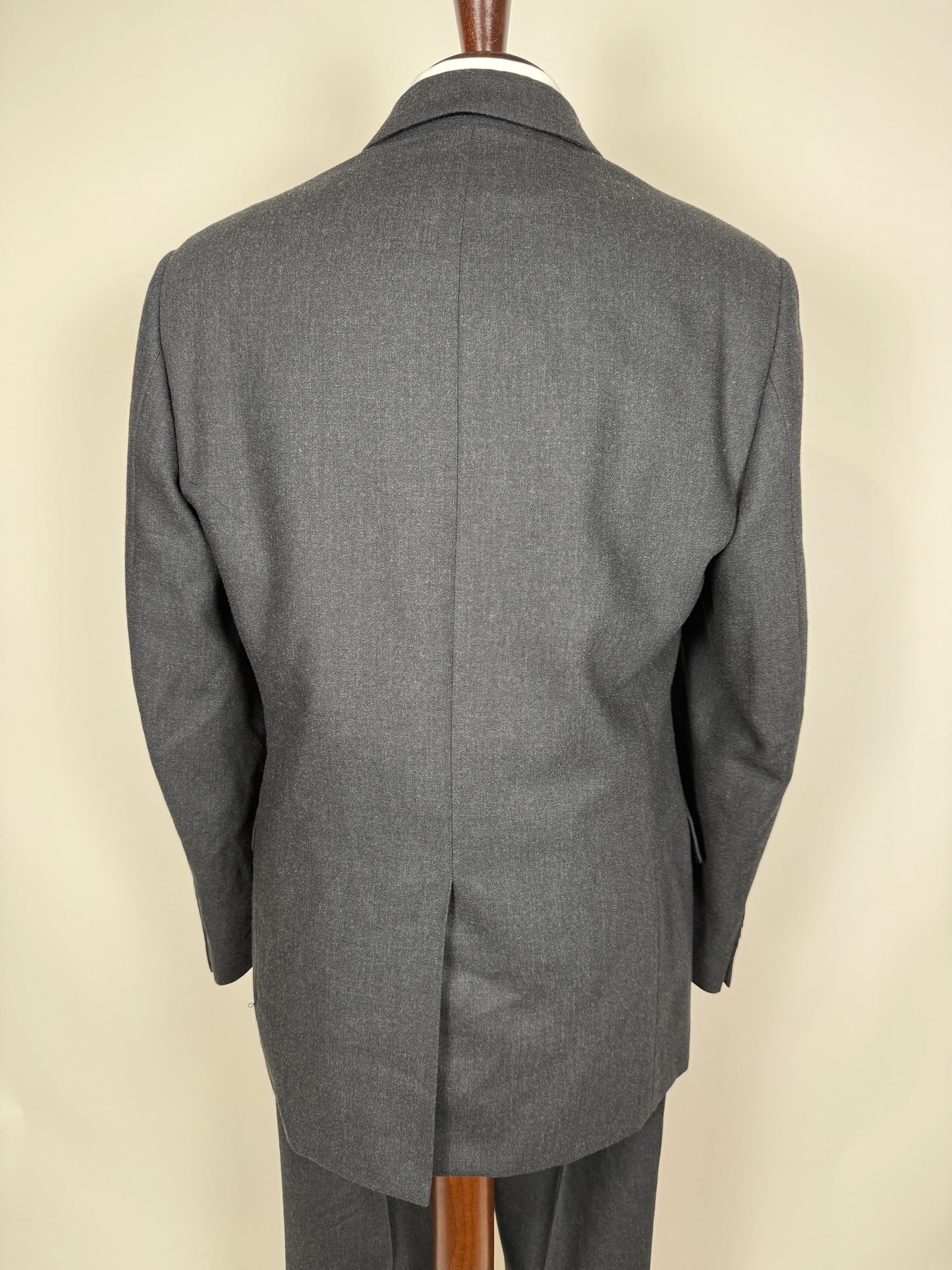 Completo Missoni anni ‘90 in flanella grigio antracite - tg. 48/50