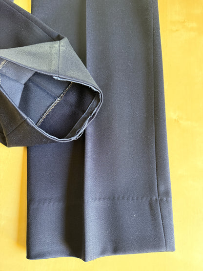 Pantaloni anni ‘70 in twill pettinato blu navy - tg. 50/52