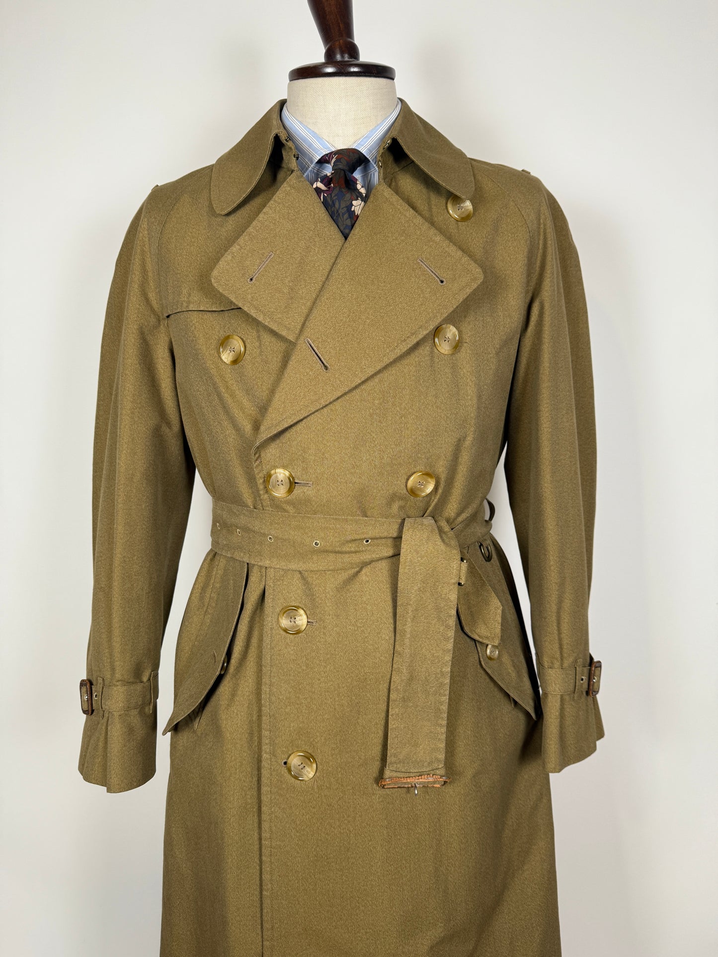 Trench Burberrys anni ‘80 doppiopetto cotone senape  - tg. 48/50