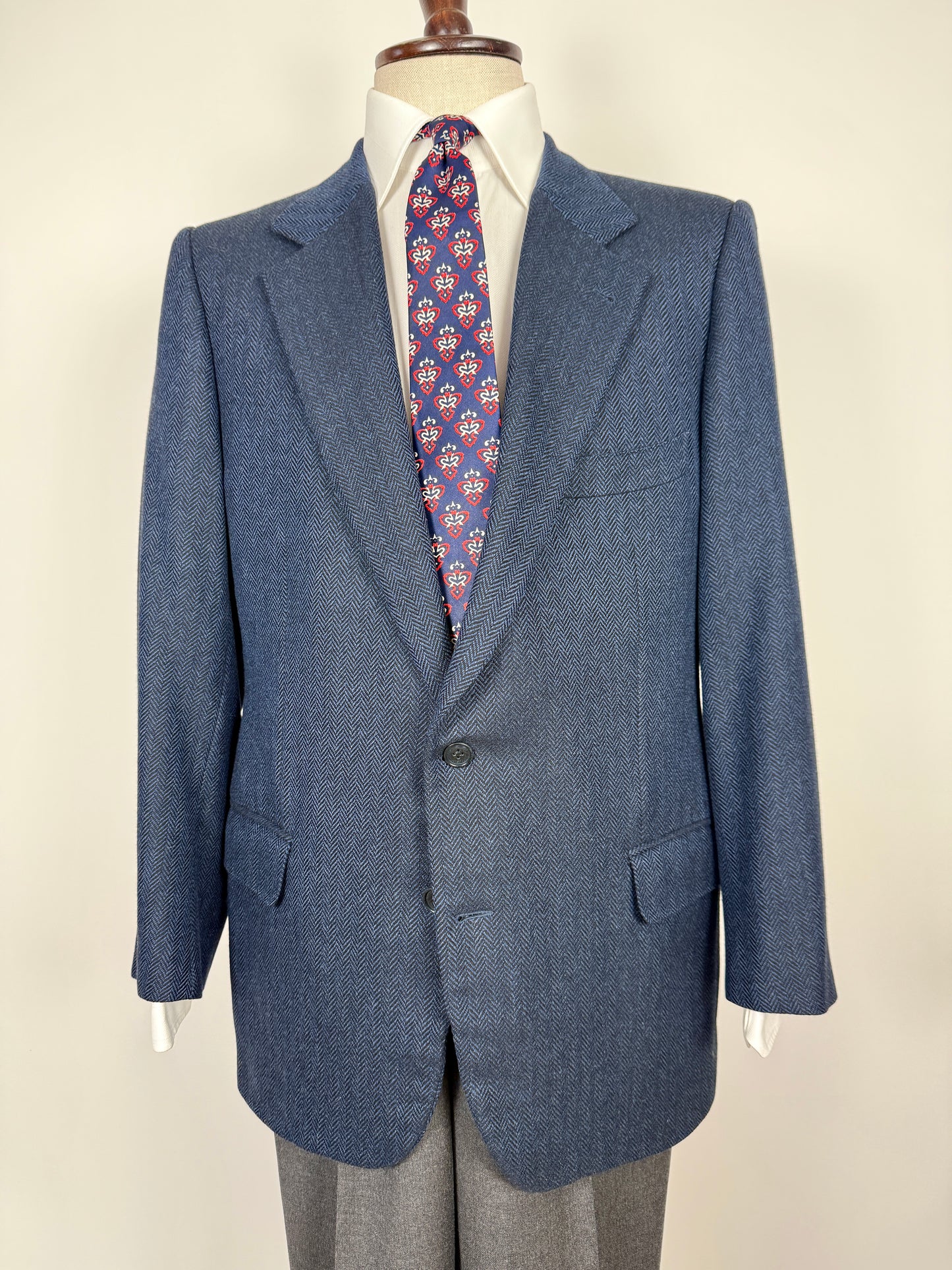 Giacca anni '90 spigato lana e cashmere Loro Piana - tg. 50/52