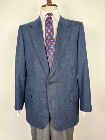 Giacca anni '90 spigato lana e cashmere Loro Piana - tg. 50/52