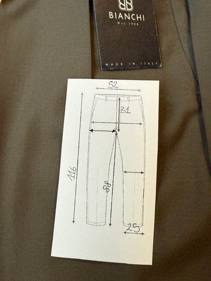 Pantalone in fresco lana anni ‘90 grigio-cachi (NOS) - tg. 58