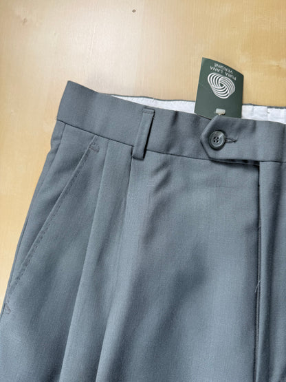 Pantaloni fresco lana verde salvia anni '80 (NOS) - tg. 44/46