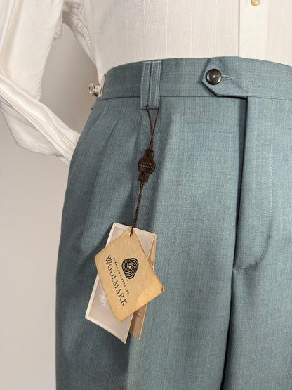 Pantaloni fresco lana carta da zucchero anni '80 (NOS) - tg. 46