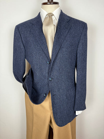Giacca anni ‘90 in tweed blu - tg. 50