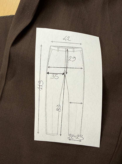 Pantaloni fresco lana marrone cacao (NOS) - tg. 48