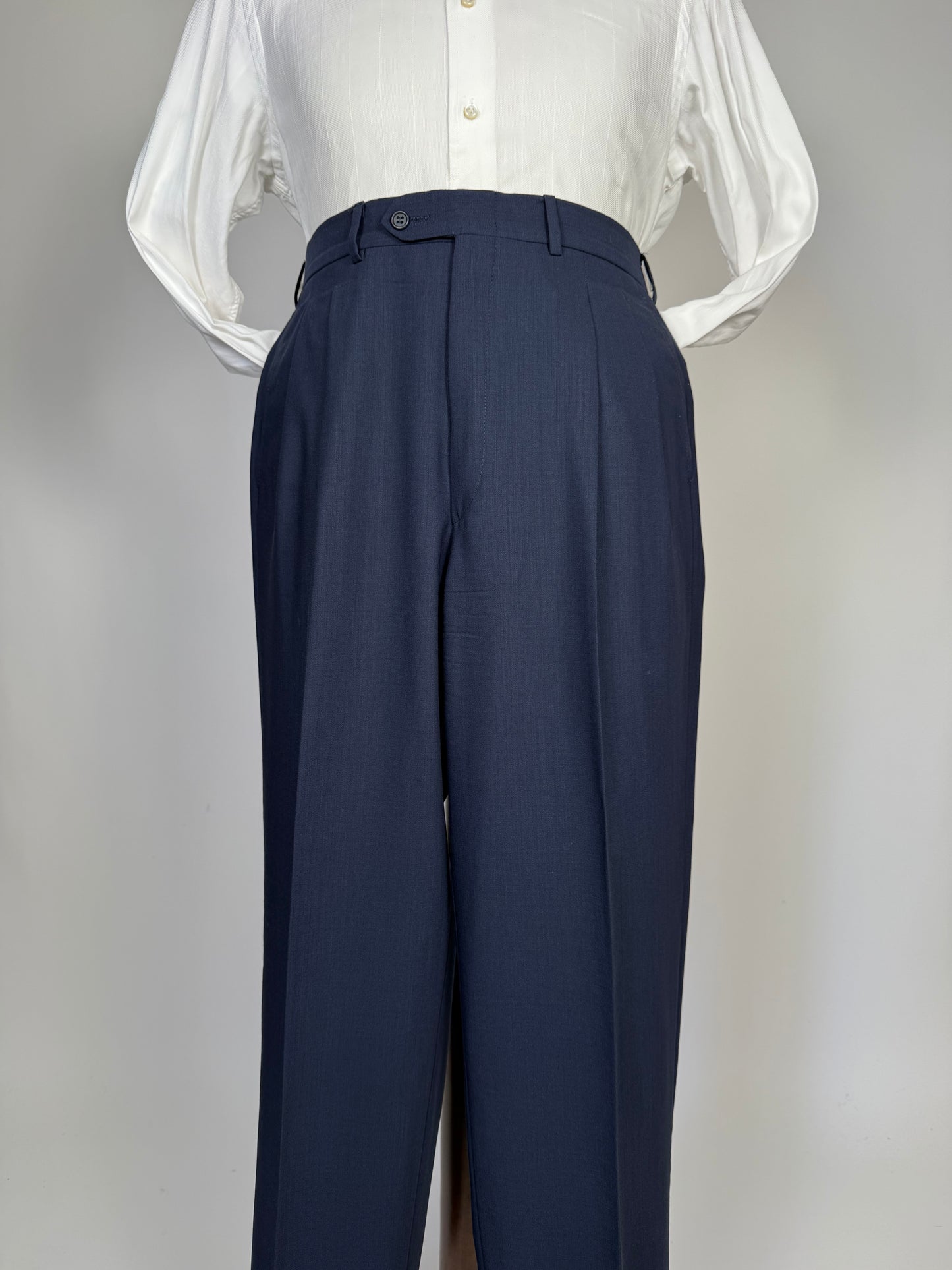 Completo fresco lana blu Trussardi anni '90 - tg. 50