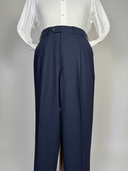 Completo fresco lana blu Trussardi anni '90 - tg. 50