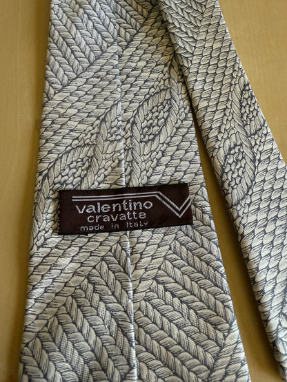 Cravatta Valentino anni ‘70 fantasia corda