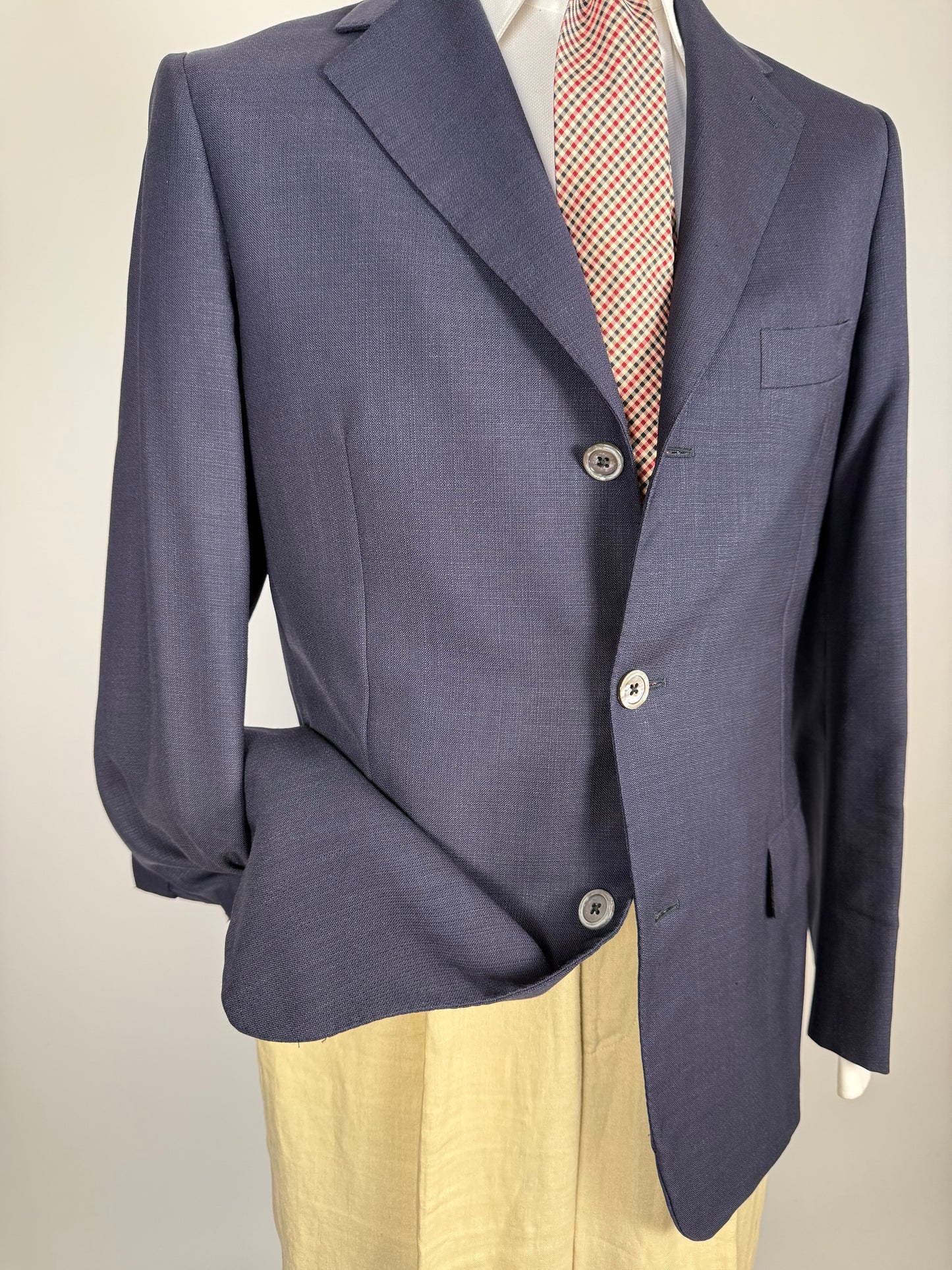 Giacca Aquascutum estiva hopsack blu- tg. 48