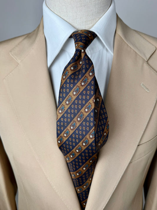 Cravatta Balenciaga regimental micro fantasia