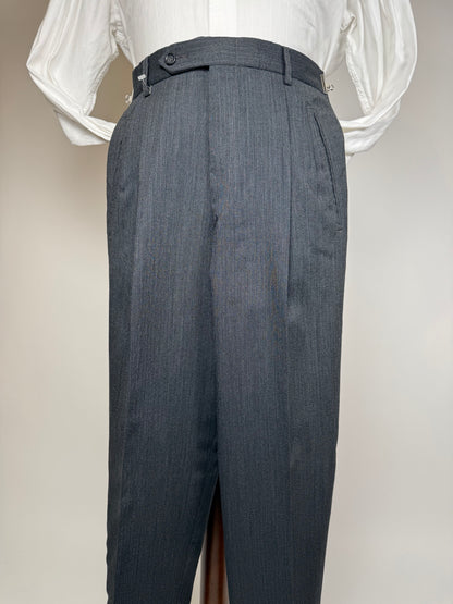 Pantaloni fresco lana grigio anni '80 (NOS) - tg. 46