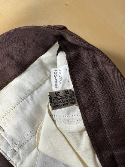 Pantaloni anni ‘70/‘80 in cavalry twill marrone (NOS) - tg. 46/48