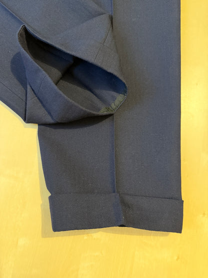 Completo doppiopetto sartoriale anni ‘40/‘50 blu spinato - tg. 46/48