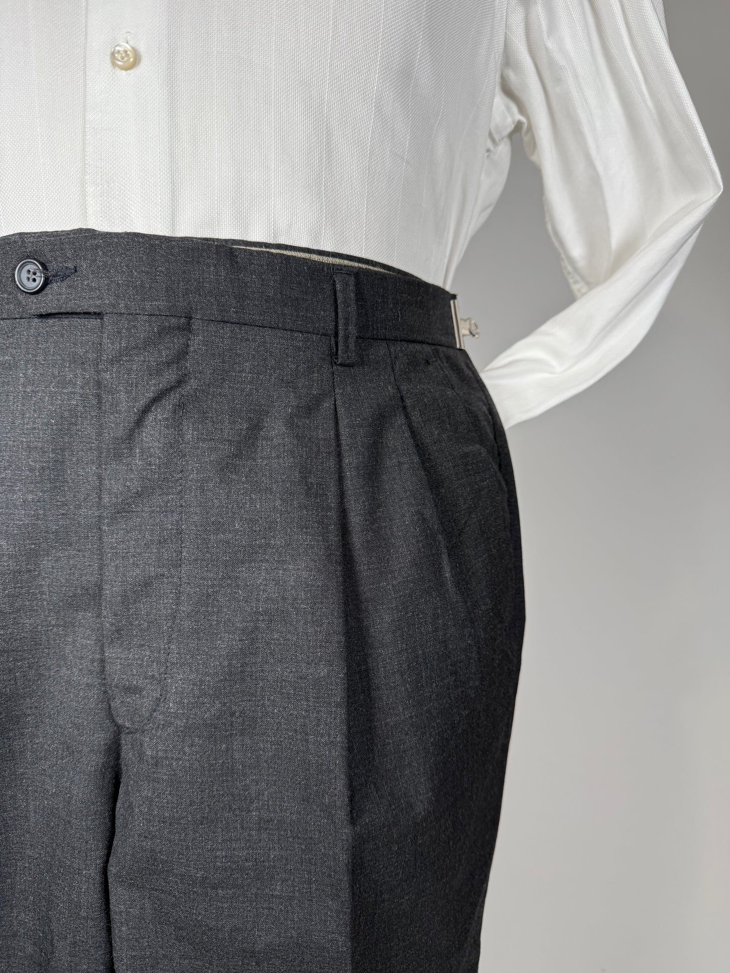 Pantaloni fresco lana grigio antracite - tg. 50