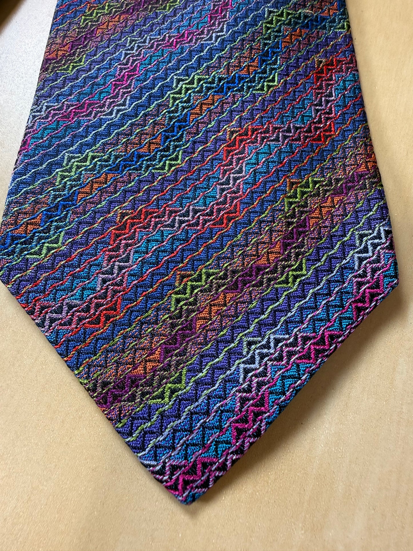 Cravatta Missoni zigzag multicolore jacquard