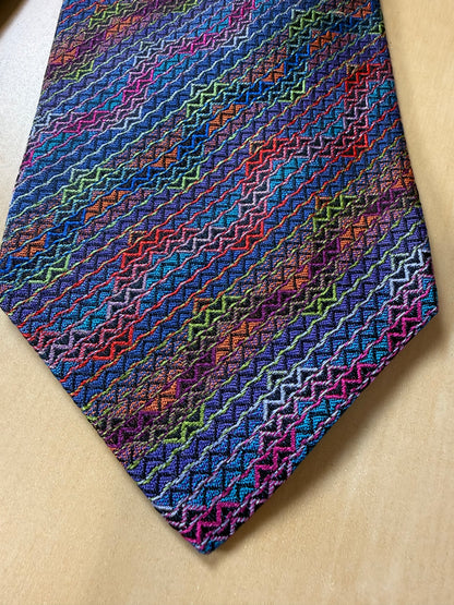 Cravatta Missoni zigzag multicolore jacquard