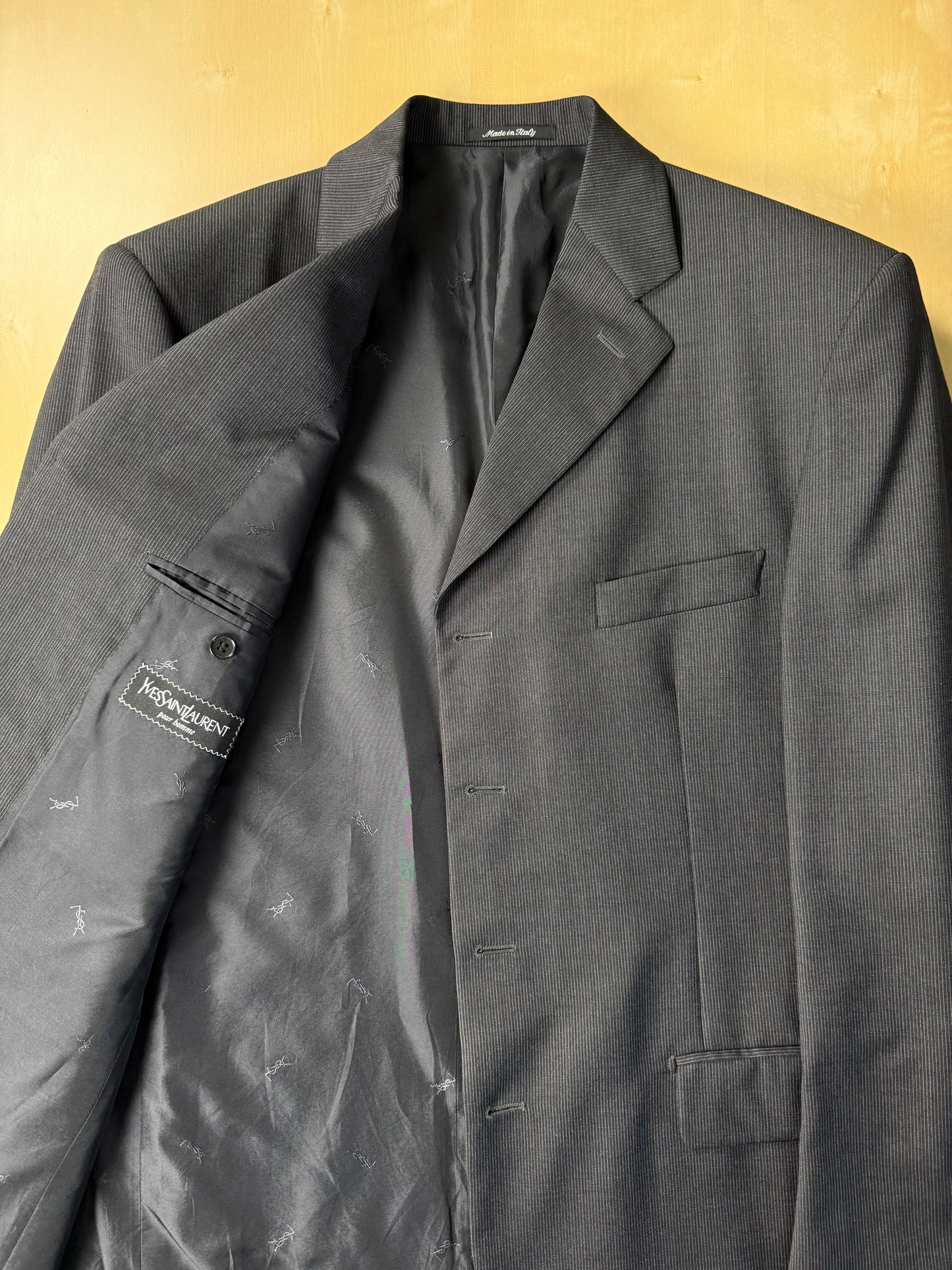 Completo 3 pezzi Yves Saint Laurent anni '90 4 bottoni - tg. 52