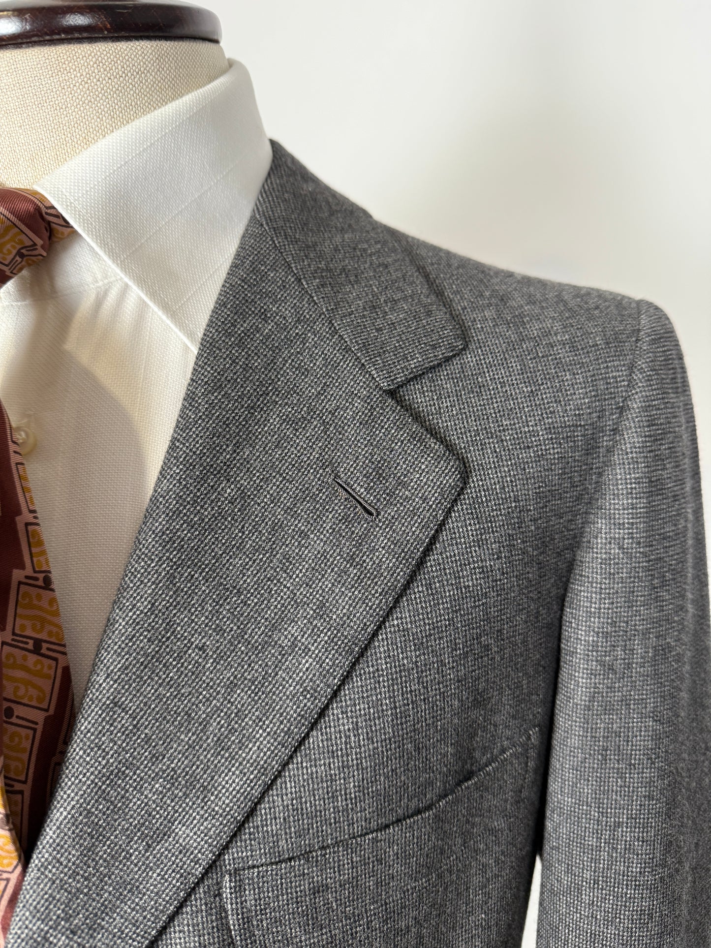 Completo sartoriale flanella grigia anni ‘60/‘70 - tg. 50