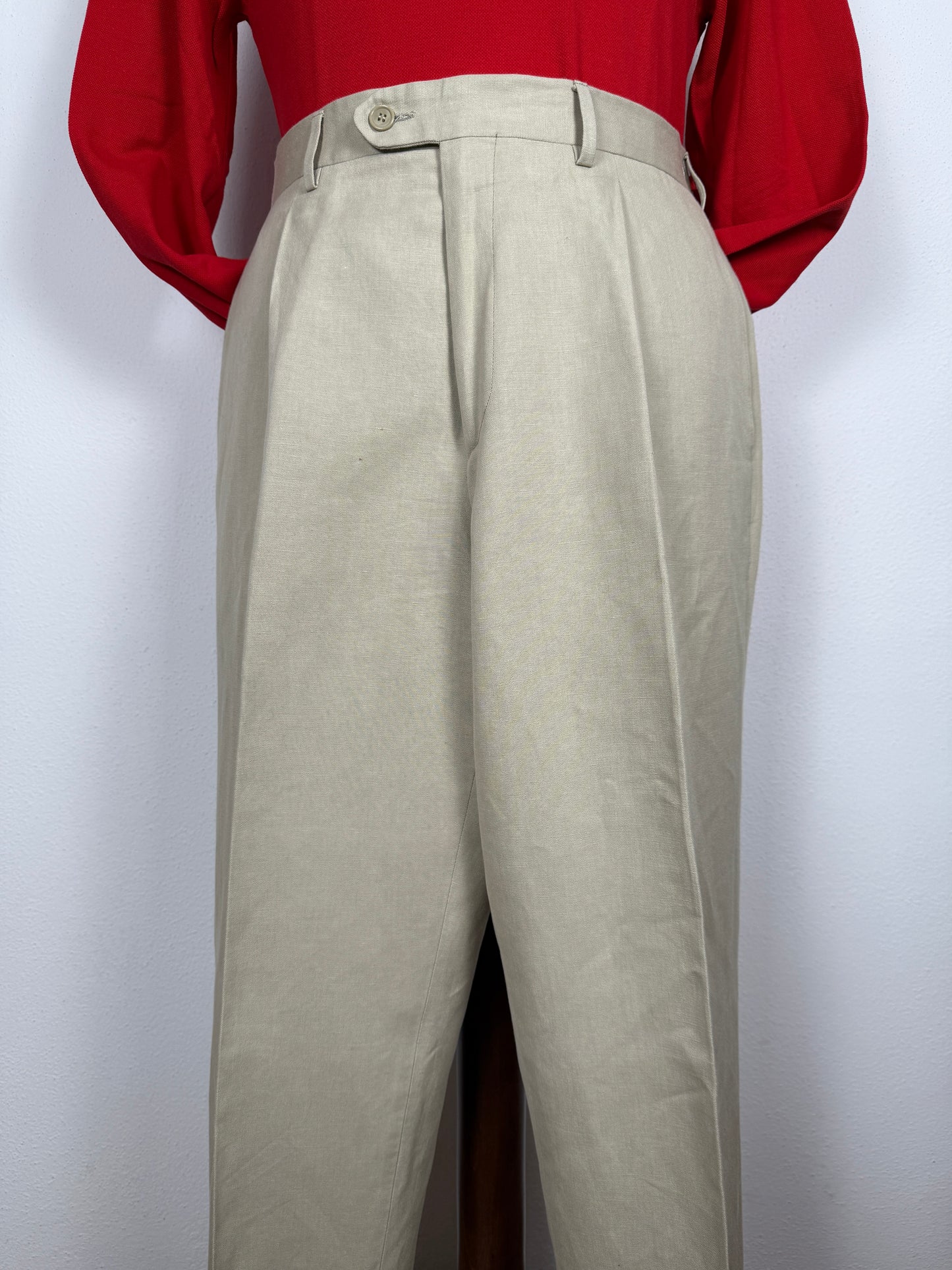 Completo beige in lino e cotone - tg. 52