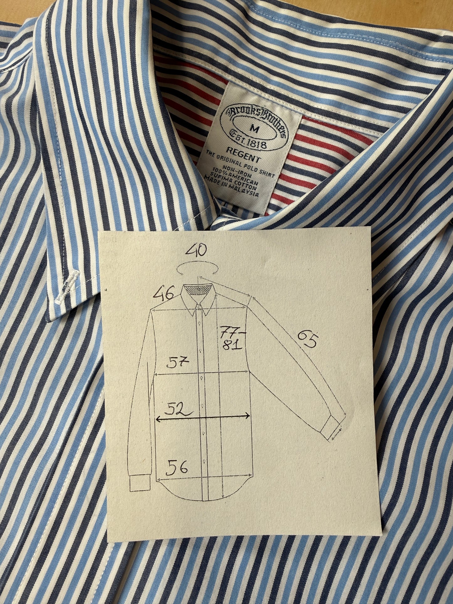Camicia Brooks Brothers button-down a righe - M collo 40