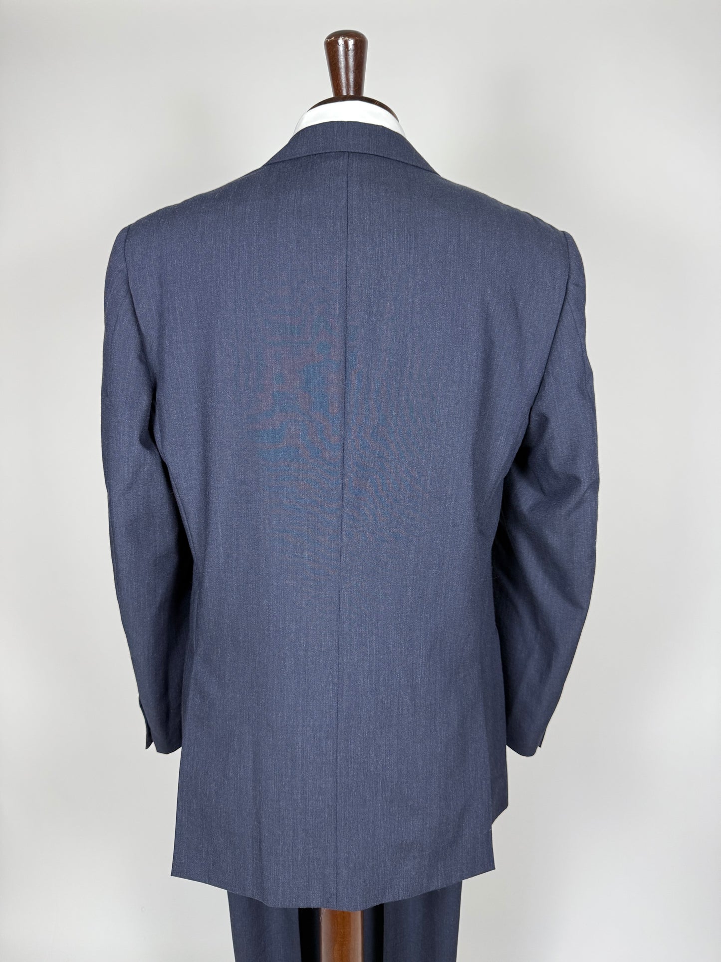 Completo anni '80 fresco lana blu - tg. 50/52