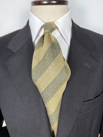 Cravatta Emporio Armani vintage in seta piquet regimental