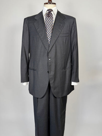 Completo sartoriale flanella pettinata grigio antracite - tg. 52/54, drop basso