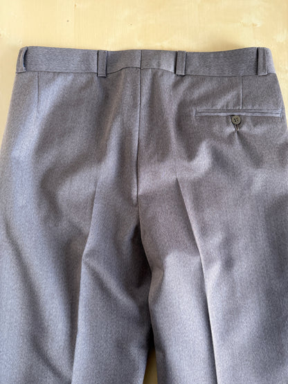 Pantaloni sartoriali anni ‘70 in twill pettinato marrone chiaro (NOS) - tg. 46