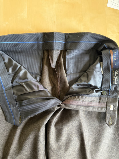 Pantaloni anni ‘90 in flanella marrone (NOS) - tg. 48/50