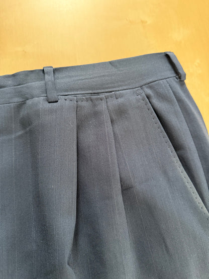 Completo anni '80 lana pettinata verde-blu petrolio - tg. 52