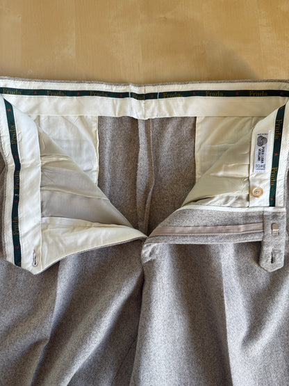 Pantaloni anni ‘80 in lana color panna (NOS) - tg. 50/52